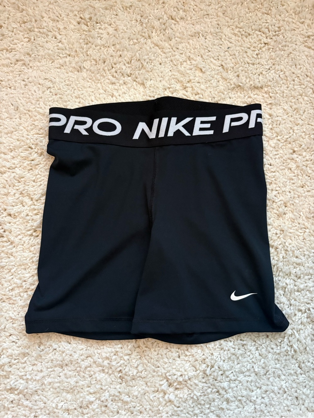 Nike Black Athletic Shorts with White Accents